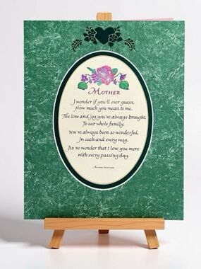 Vintage 8x10 Double Matted, Unframed, Fine Art Print Poems. New old stock 1970’s